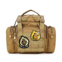 Mochila com braçadeira moral, patch de gancho e laço, tudo bem Meme, celebridade da Internet, cachorro bebendo café divertido, novo design - Image 4