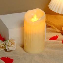 Eletrônico Vela Luzes Simulação de Velas De Plástico, Festa De Casamento, Decorações De Aniversário, Ornamentos De Família, 1 Pc - Image 4
