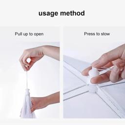 Capa de malha dobrável para alimentos, lavável, moscas, mesas, à prova de insetos, proteção para pratos, acessórios de armazenamento de cozinha para casa - Image 5