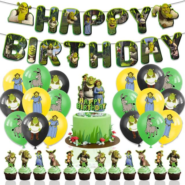 Decorações Temáticas do Filme Shrek para Festas de Criança: Balões, Banners, Cake Toppers e DIY para Aniversários e Baby Showers
