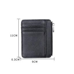 Estojo universal para cartão de couro genuíno, slot para vários cartões, pacote de identificação simples, titular de cartão ultrafino, homens e mulheres - Image 6