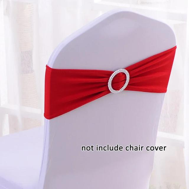 Capas de Cadeira em Lycra Stretch com Fivela Deslizante para Decorações de Casamento - Atacado de Faixas e Arcos