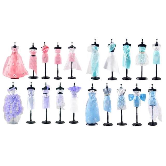 Kits de Artesanato para Crianças: Crie Vestidos de Boneca com Design Exclusivo e Manequim - Presente Perfeito para Aniversário!