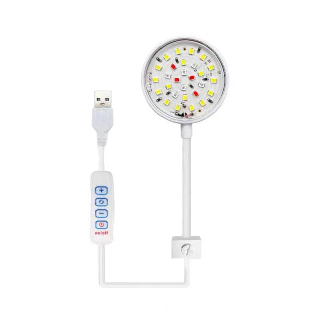 Iluminação LED Full Spectrum para Aquários – Lâmpada USB à Prova D'Água com 360 Graus de Luz para Tartarugas, 5W e 7W