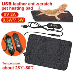 Pet Aquecimento Pad para Répteis, Cobertor Elétrico, Aquecedor, Almofada Quente, Controlador de Temperatura Ajustável, Incubadora Mat, USB - Image 1