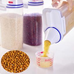Tanque De Armazenamento De Plástico com Copo De Medição, Pet Supplies, Dog Cat Food Pail, à Prova de Umidade Jar Selado, Recipiente, Acessórios - Image 4