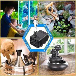 Bomba de água submersível USB para animais de estimação, distribuidor de água para a fonte da piscina, filtro do aquário, DC 3.5V-9V, 3W, 200L por H - Image 6