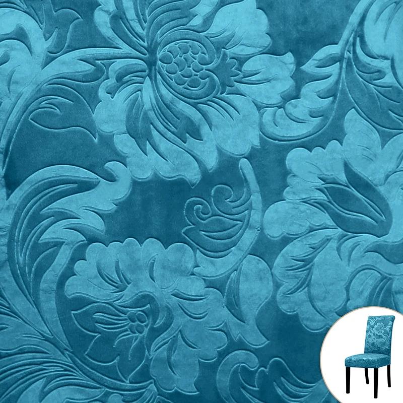 18 cores capa de cadeira de veludo estiramento capas de cadeira de jantar elástico macio antiderrapante assento slipcover para sala estar cozinha casamento - Image 1