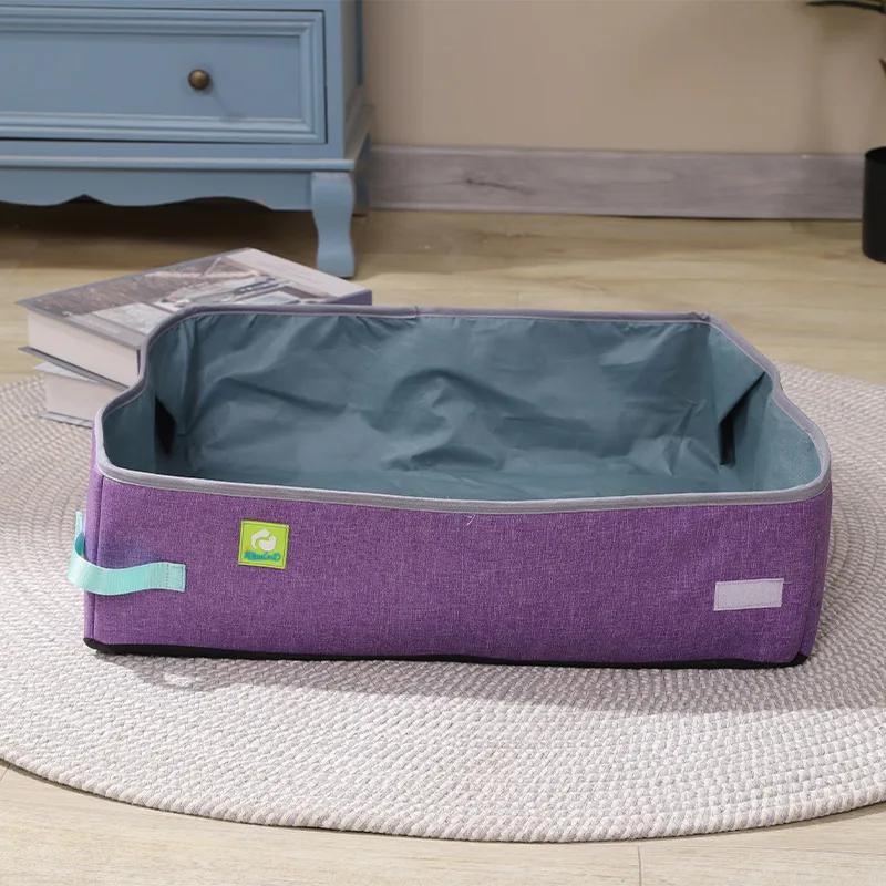 Gato portátil Folding Travel Litter Box, bandeja do toalete do cão, Bedpan Cat, impermeável dobrável ao ar livre - Image 1