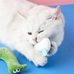 Brinquedo de mastigação de pelúcia para gatos Brinquedos de moagem Catnip Animal de estimação engraçado interativo gatinho, garras mordida do polegar, hortelã gatos suprimentos 1pc - Image 5