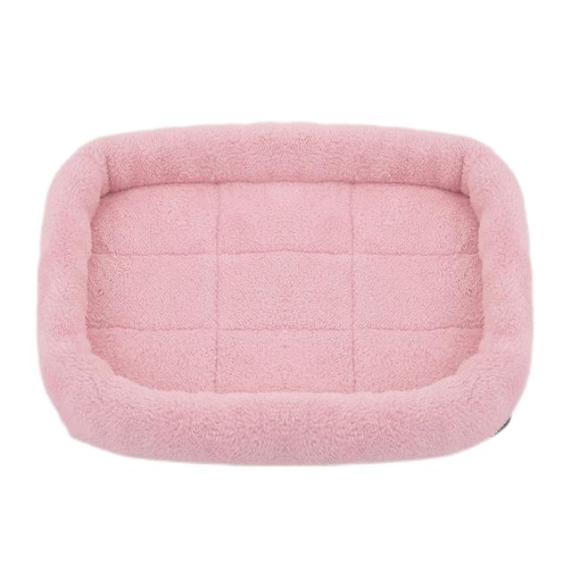 Tapete macio quadrado para cama de pets, almofada calmante para cães e gatos de todos os tamanhos.