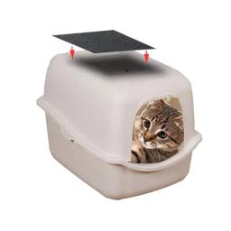 3 pces filtro de carvão ativado para o gato do animal de estimação caixa de areia de algodão alto desempenho adsorção filtro para caixas de areia do gato toalete - Image 6