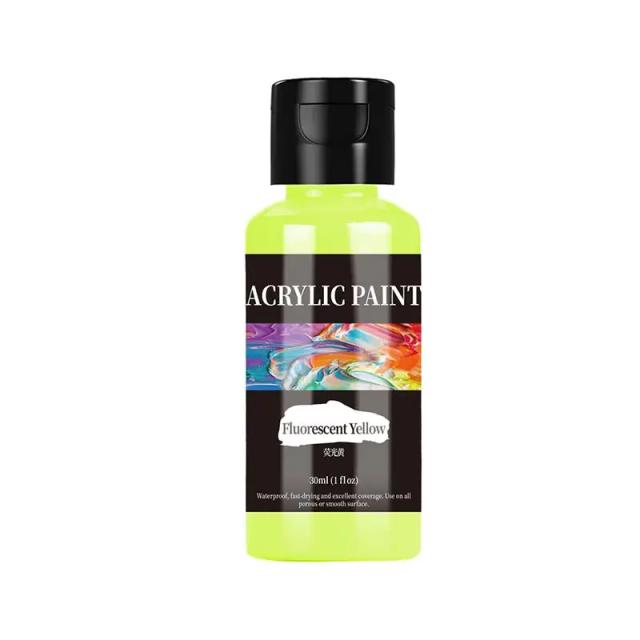 Conjunto de 24 Cores de Tinta Acrílica Engarrafada para Pintura em Tecido e Couro - Ideal para DIY e Projetos Criativos