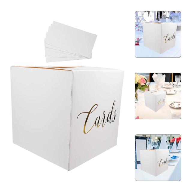 Caixa de Lembrança para Casamentos e Aniversários com Papel Decorativo e Cartões Postais