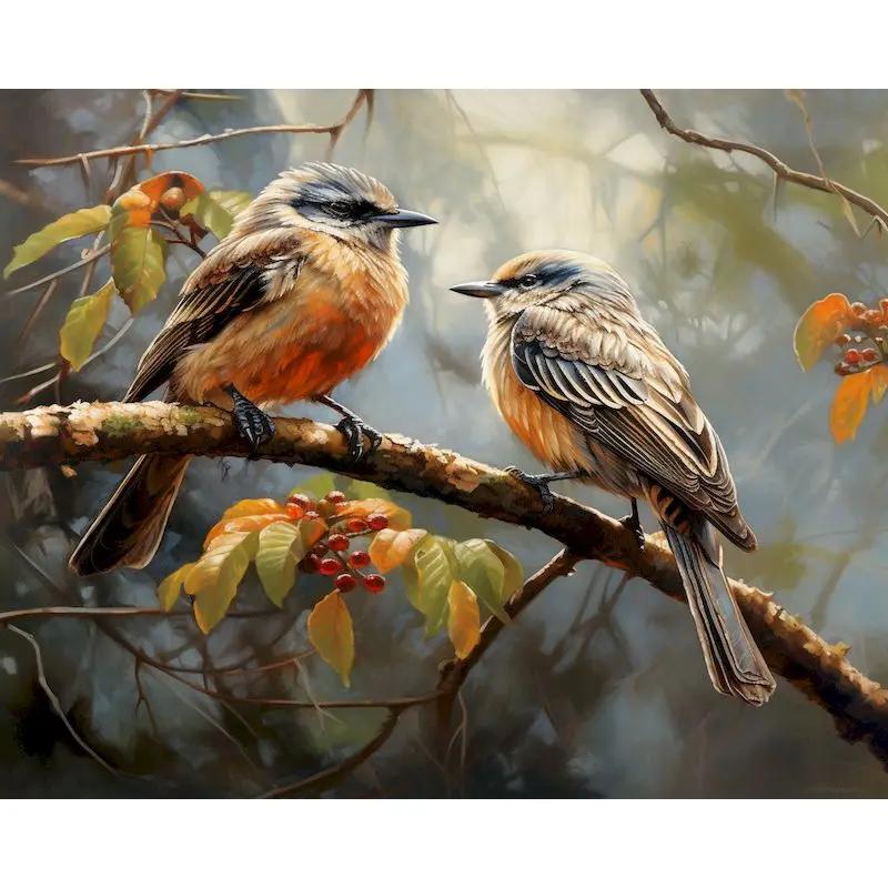 GATYZTORY-Pintura por Números, Paint Kit, Aves, Adultos Artesanato, Presente Animal DIY, Colorir em Numb, Modern Home Decor - Image 1