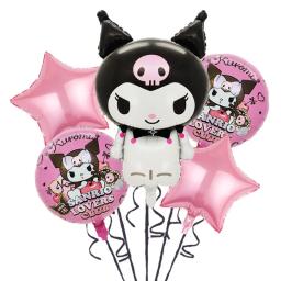 Balão temático Sanrio dos desenhos animados, Festa de aniversário Suprimentos, Banner, Látex Balão Decoração, Bolo Suprimentos, Copos de Presente Infantil - Image 5