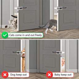 Ajustável plástico pet porta titular, Elastic Gate Lock, Flex trava cinta, impede que os cães de entrar, manter o cão fora - Image 4