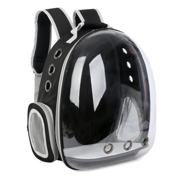 Mochila Portátil e Respirável para Transporte de Animais de Estimação: Ideal para Gatos e Cachorros em Viagens com Espaço Transparente