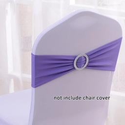 Capas para cadeira em lycra stretch com fivela deslizante para decorações de casamento atacado faixas para cadeira arco - Image 4