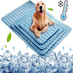 Esteira refrigerando lavável para cães, cobertor do sofá, cama respirável do animal de estimação, sofá, carro, pequeno, médio, grande, verão - Image 1