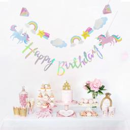 Decoração de Fundo Unicórnio para Crianças, Louça, Pratos, Copo, Guardanapos, Festa de Aniversário, Baby Shower, Menina - Image 6