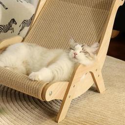 Pet praia cadeira de balanço, cadeira elegante gato sisal, Pet-Friendly Scratcher and Scratch Chair, Jardim vida ao ar livre - Image 3