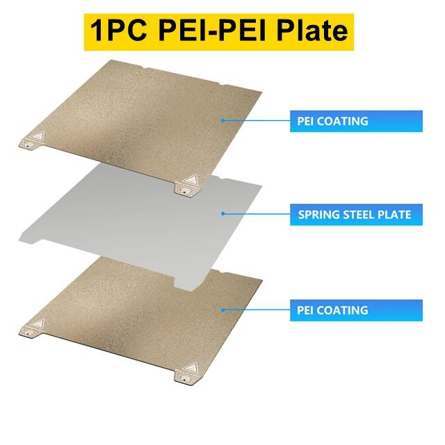 Creality-Build Plate Texture Pei, Spring Steel, Dupla Impressão, PEO, PET, PEY, Duplo, PEY para Cama Aquecida, 310x315mm, K1 Max - Image 1