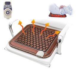 Jade Turmalina Termostato Colchão Massageador, Almofada Sentada com Temporizador Inteligente, Controle Remoto, Almofada Terapêutica de Aquecimento Infravermelho Distante - Image 1