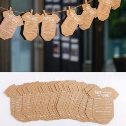 Cartões de papel kraft para bebê batismo festa, conjunto de 10 partes - Image 1