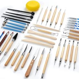 Argila esculpindo kit de ferramentas para artesanato, cerâmica cera argilas escultura ferramenta, cerâmica modelagem conjunto, 8 pcs/set, 61 pcs/set - Image 2