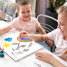 80 peças asas de anjo para artesanato placas de madeira enfeites de madeira fatias coloridas para crianças pequenas - Image 2