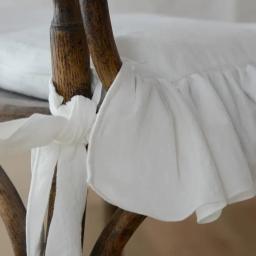 Babados capa de tapete de assento, flouncing jantar cadeira pat decoração, customizável princesa frill algodão cadeira capa de almofada - Image 5