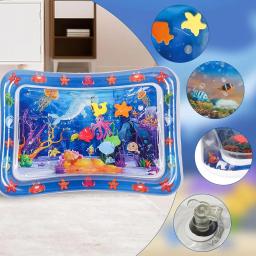 Tapete de jogo sensorial para animal de estimação, Esteira inflável para gato e cachorro, Tema do oceano, Tapete espessado com peixe - Image 3