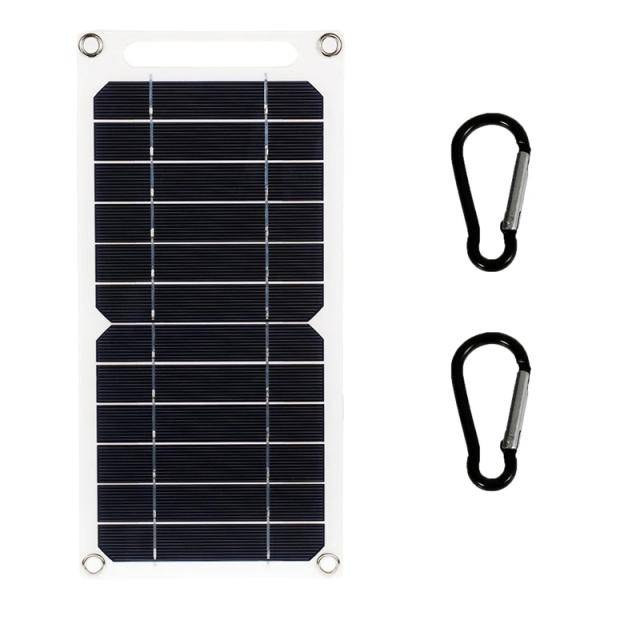 Carregador Solar Portátil 30W com USB e Bateria para Camping e Caminhadas, Impermeável e Ideal para Celulares