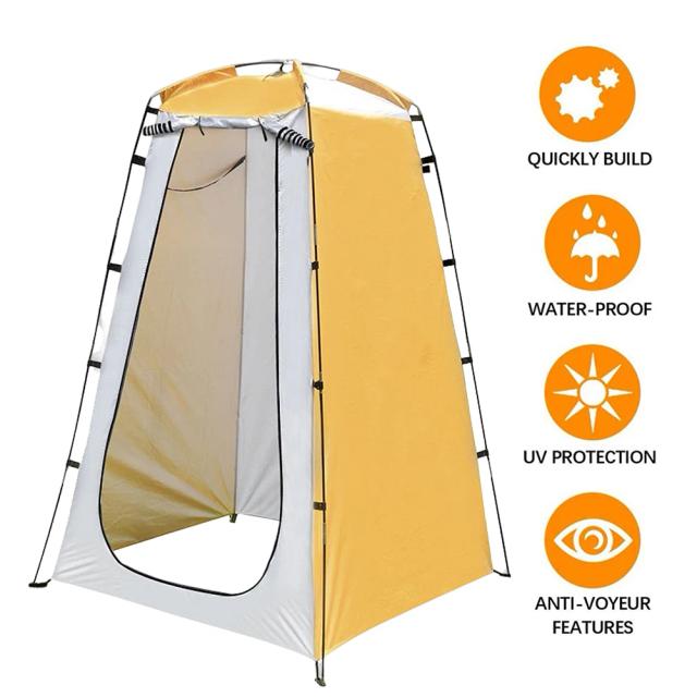 Barraca Impermeável para Chuveiro Externo, Privacidade no Vestiário e WC Móvel para Camping e Praia