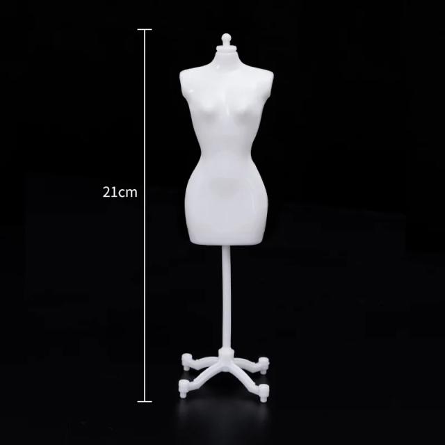 Modelo de Manequim de 21cm para Bonecas - Suporte Decorativo para Vestidos e Acessórios DIY