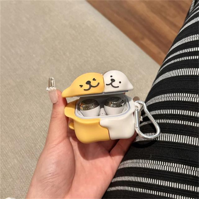 Capa de silicone fofa e engraçada com gancho para Samsung Galaxy Buds Pro, Buds FE, Buds 2 Pro e Buds Live