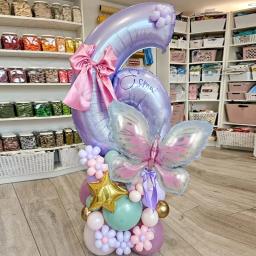 Conjunto de balão digital borboleta roxa, macaron bola de látex, menina's Birthday Party Decoration, Baby Shower, Decoração de aniversário, adulto, 46pcs - Image 1