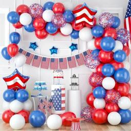 Conjunto de 30 balões para decorações de festa, para graduação, aniversários, casamento, aniversário, vermelho, branco, azul - Image 5