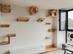 Prateleira de parede para gatos, arranhador de sisal, escada de gato, torre de árvore, plataforma, pet pulando móveis - Image 5