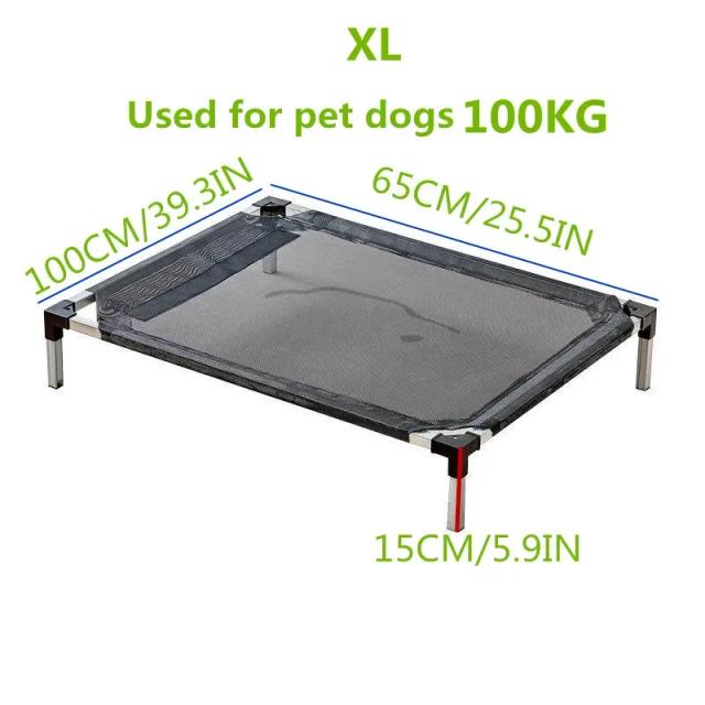 Cama Dobrável Elevada Removível e Lavável para Animais de Estimação, Ideal para Cães e Gatos de Grande Porte em Acampamentos