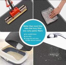 Dupla Camada EVA Cat Litter Mat, Grande Buraco, Anti-Slip, Filtro De Tigela De Areia, Gatinho, Cão, WC, Pet Acessórios - Image 4