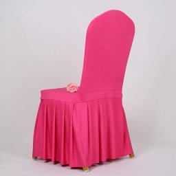 Capas para cadeiras de festa de casamento com saia, capa para jantar em casa, assento para festa, hotel, banquete, sala de jantar, lavável e grosso - Image 6
