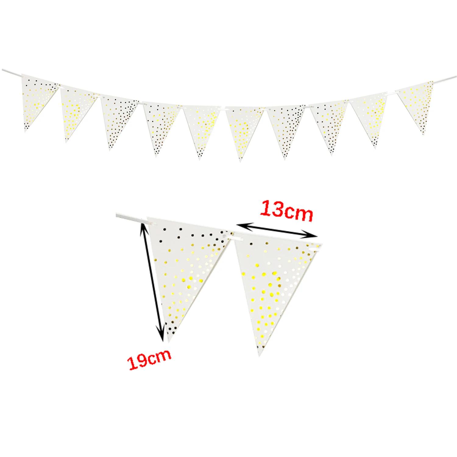 Conjunto De Louça De Aniversário Descartável, Pratos De Papel, Copos, Guardanapos, Toalha De Mesa, Decoração De Festa De Aniversário, Baby Shower, Branco e Dourado - Image 1