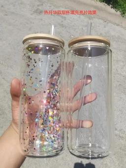 Copos De Vidro Com Impressão De Transferência De Sublimação Térmica, Alta Borosilicato De Cerveja Cola, 16oz - Image 3
