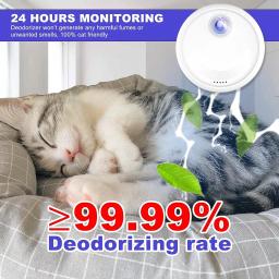 Purificador de odor inteligente para gato, Desodorizador de caixa de lixo Purificador de ar automático para banheiro, Desodorante de banheiro para cães - Image 2