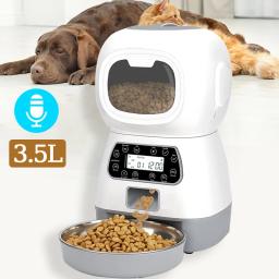 3.5l alimentador automático para animais de estimação dispensador de alimentos inteligente para cão gato tigela temporizador robô dispensador de água de alimentação do animal de estimação sensor automático fonte do gato - Image 1