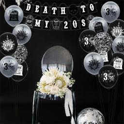 Banner feliz aniversário para decorações de festas adultas, rasgar a minha faixa de 20 anos, funeral para jovens, balões de 30 anos para menina, 30 anos - Image 2