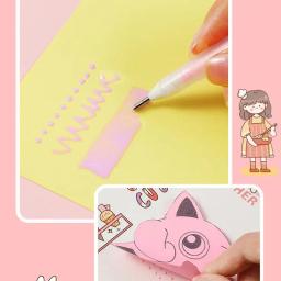 4 pçs/set diy scrapbooking artesanato kit faca caneta pinças cola varas pá ferramentas conjunto corte pasta papel arte trabalho acessórios de corte - Image 4