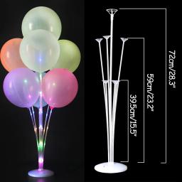 Coluna LED Balão Stand com Glow Lights String, Decoração de Festa Noturna, Baby Shower, Aniversário, 1 ou 2Set - Image 6